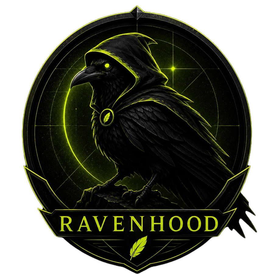 The Ravenhood raven emblem